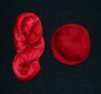 Lisa Souza’s St. Valentine silk, and red cashmere blend