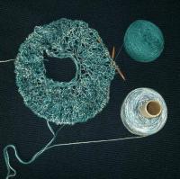Cunningham Falls shawl, begun