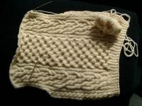 heavyweight Aran vest-to-be