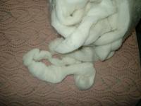 Rambouillet fleece combed into roving