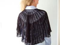 Cris’s Julia shawl in Jade Sapphire black cashmere