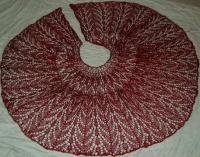 The Peace shawl in red