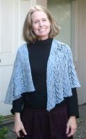 Ann in her new Peace of Mind shawl