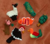 handknit fingerpuppets from Peru