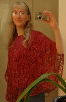 Wanda’s Flowers shawl in Lisa Souza’s Petal yarn