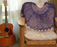 The silk Michelle shawl after blocking