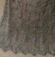 Ostrich Plumes pattern in gray laceweight