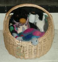 penguins and a turtle with Sonya's sock-keychain